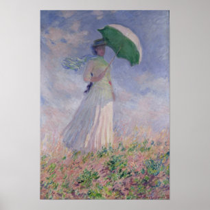 Claude Monet Woman with a Parasol Turned Right Poster