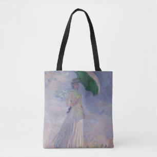 Claude Monet Woman with a Parasol Turned Right Tote Bag