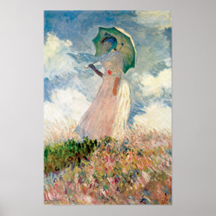 Claude Monet - Woman with Parasol study Poster
