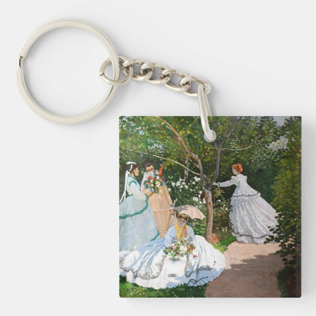 Claude Monet - Women in the Garden Key Ring (Front)