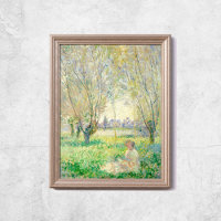 Claude Monet Women Seated Under Willow Old Art