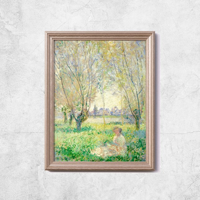 Claude Monet Women Seated Under Willow Old Art Poster (Claude Monet Women Seated Under Willow Old Art Poster
)