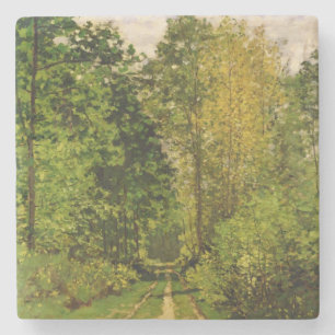 Claude Monet Wooded Path Stone Coaster