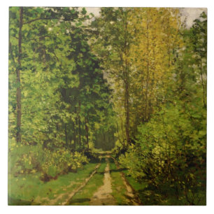 Claude Monet Wooded Path Tile