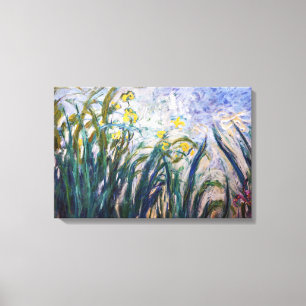 Claude Monet - Yellow and Purple Irises Canvas Print