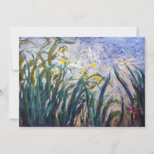 Claude Monet - Yellow and Purple Irises Invitation