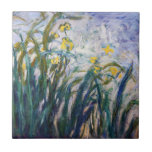 Claude Monet - Yellow and Purple Irises Tile<br><div class="desc">Yellow and Purple Irises / Iris jaunes et mauves - Claude Monet,  Oil on Canvas,  1924-1925</div>