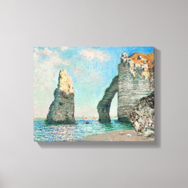 Claude Monet's Étretat Cliffs Canvas Print (Front)