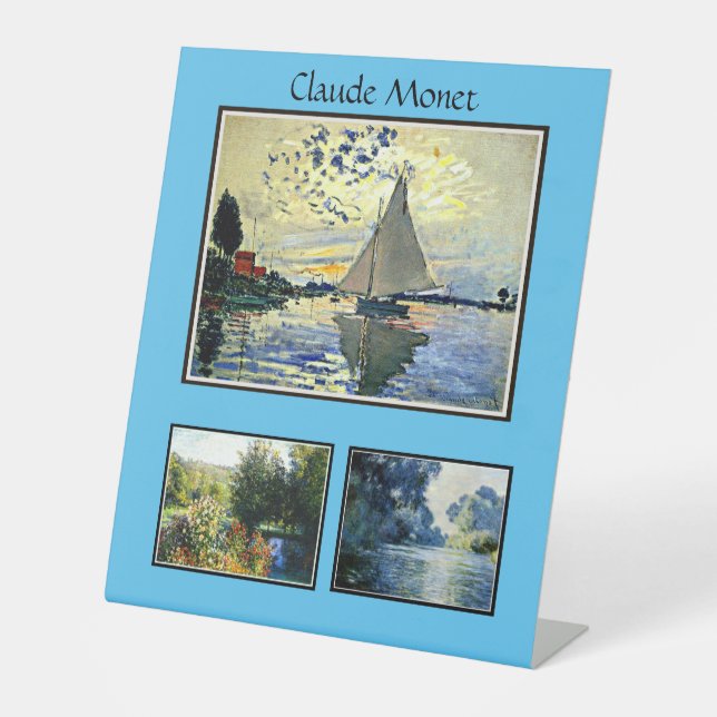 Claude Monet's famous paintings Pedestal Sign (Front)