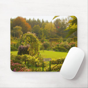 Claude Monet's garden, beautiful garden scene Mouse Pad