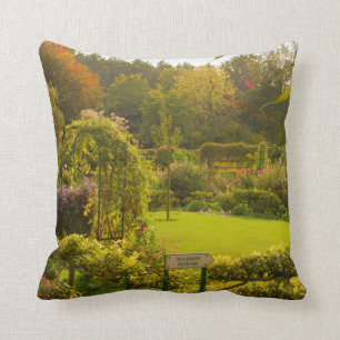 Claude Monet's garden, Giverny, beautiful garden Cushion