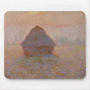 Claude Monet's Grainstack, Sun in the Mist (1891) Mouse Pad