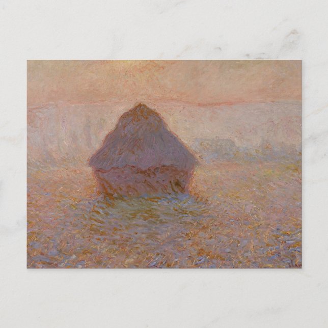 Claude Monet's Grainstack, Sun in the Mist (1891) Postcard (Front)