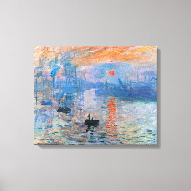 Claude Monet's Impression, Sunrise Canvas Print (Front)