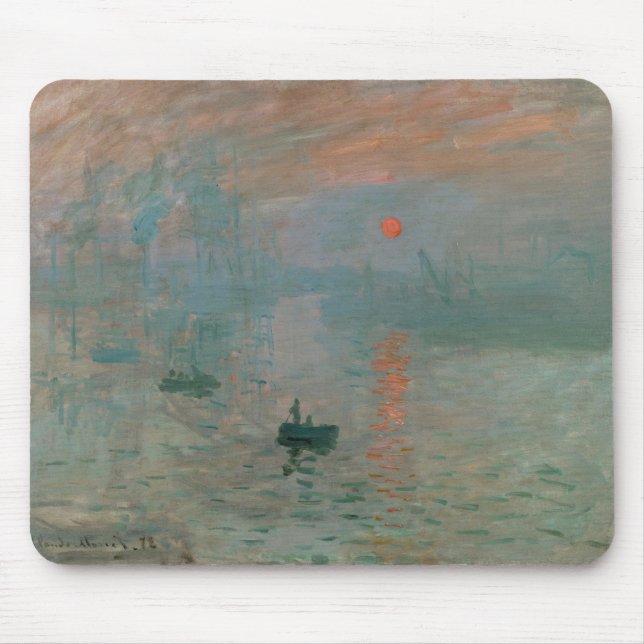 Claude Monet's Impression Sunrise (soleil levant) Mouse Pad (Front)