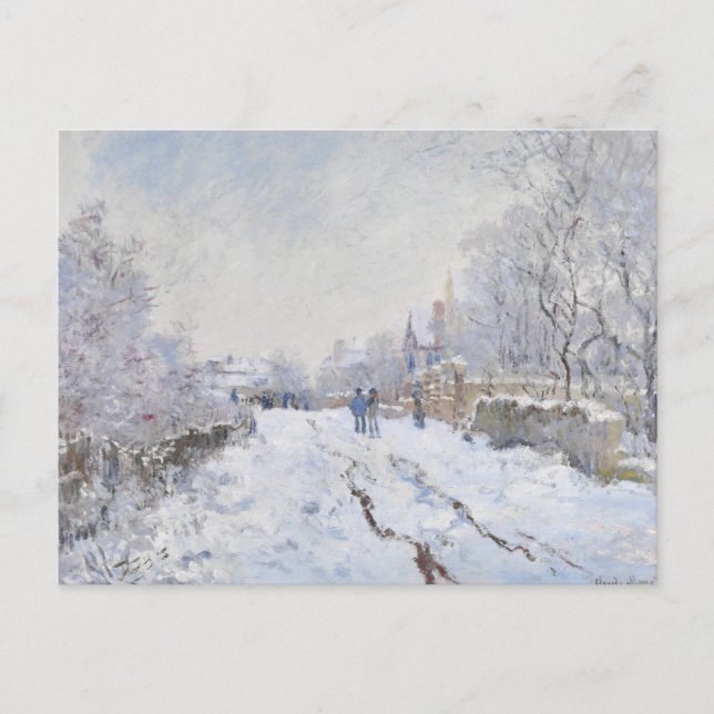 Claude Monet's Snow at Argenteuil (1874–1875)  Postcard (Front)