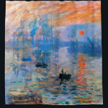 Claude Monet's Sunrise Shower Curtain<br><div class="desc">Claude Monet's "Sunrise" is a famous painting that was created in 1872. It depicts the sun rising over the harbour of Le Havre, a city in France where Monet was born. The painting is known for its bright colours and hazy atmosphere, which captures the beauty and tranquillity of a new...</div>