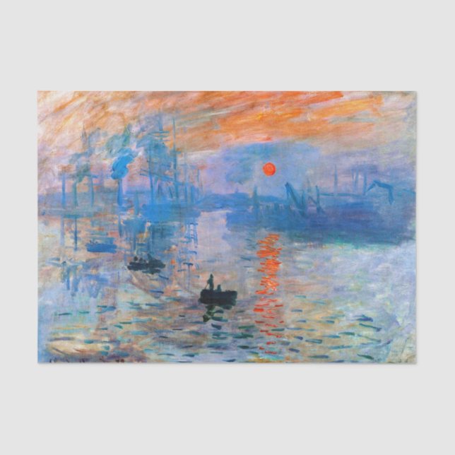 Claude Monet's Sunrise Tissue Paper (Front)