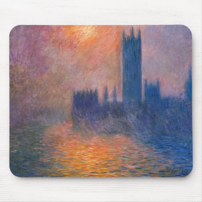 Claude Monet's The Houses of Parliament at Sunset Mouse Pad (Front)