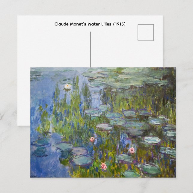 Claude Monet's Water Lilies (1915)  Postcard (Front/Back)