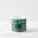 Claude Monet's Water Lilies and Japanese Bridge Espresso Cup<br><div class="desc">1899. Claude Monet (14 November 1840 – 5 December 1926) was a founder of French impressionist painting,  and the most consistent and prolific practitioner of the movement's philosophy of expressing one's perceptions before nature,  especially as applied to plein-air (painting outdoors) landscape painting.</div>