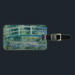 Claude Monet's Water Lilies and Japanese Bridge Luggage Tag<br><div class="desc">1899. Claude Monet (14 November 1840 – 5 December 1926) was a founder of French impressionist painting,  and the most consistent and prolific practitioner of the movement's philosophy of expressing one's perceptions before nature,  especially as applied to plein-air (painting outdoors) landscape painting.</div>