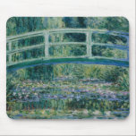 Claude Monet's Water Lilies and Japanese Bridge Mouse Pad<br><div class="desc">1899. Claude Monet (14 November 1840 – 5 December 1926) was a founder of French impressionist painting,  and the most consistent and prolific practitioner of the movement's philosophy of expressing one's perceptions before nature,  especially as applied to plein-air (painting outdoors) landscape painting.</div>