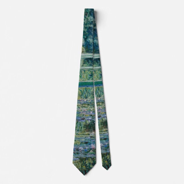 Claude Monet's Water Lilies and Japanese Bridge Tie (Front)