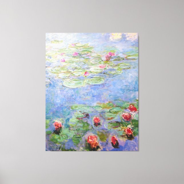 Claude Monet's Water Lilies Canvas Print (Front)