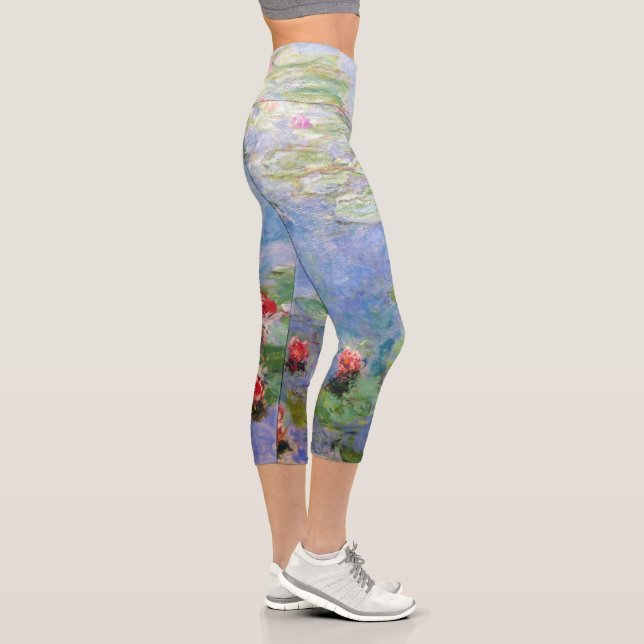 Claude Monet's Water Lilies Capri Leggings (Right)