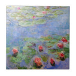 Claude Monet's Water Lilies Tile<br><div class="desc">Water Lilies by French Impressionist Claude Monet. Monet did a series of 250 paintings featuring water lilies. The paintings depict his flower garden at his home in Giverny,  and they were the main focus of his artistic production during the last thirty years of his life.</div>
