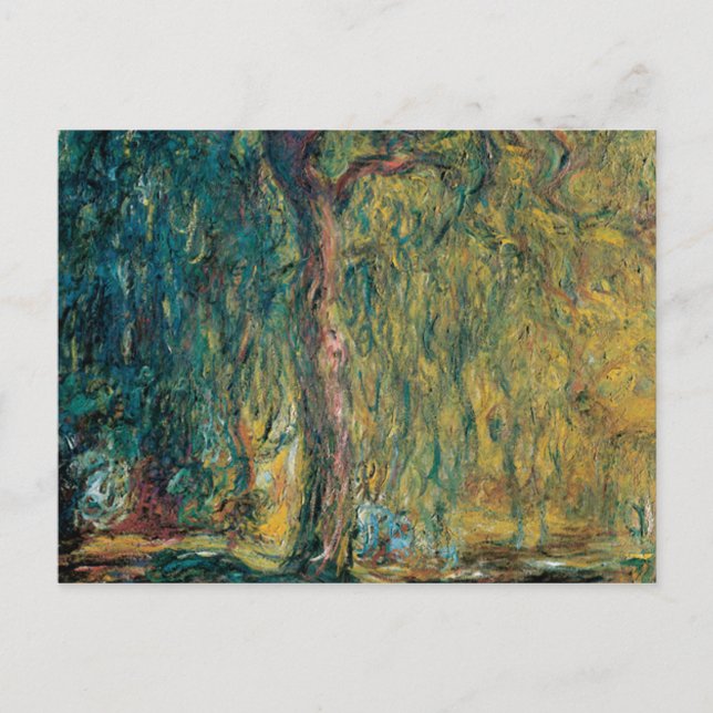 Claude Monet's Weeping Willow Postcard (Front)