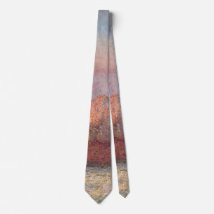 Claude Monet's White Frost Sunrise (Haystacks)) Tie