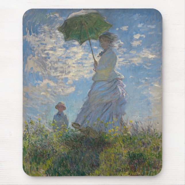 Claude Monet's Woman with a Parasol (The Stroll) Mouse Pad (Front)