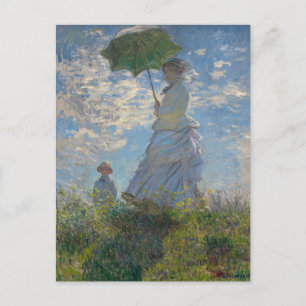 Claude Monet's Woman with a Parasol (The Stroll) Postcard