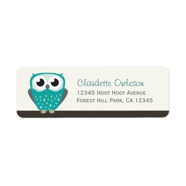 Claude the Little Owl | Return Address Labels (Front)