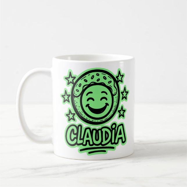 Claudia Doodle Emoji 4 Coffee Mug (Left)