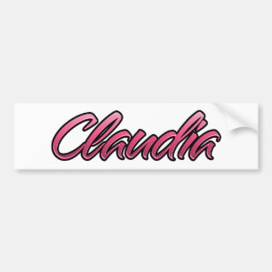 Claudia faded pink sticker