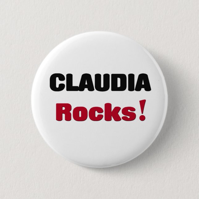Claudia Rocks 6 Cm Round Badge (Front)