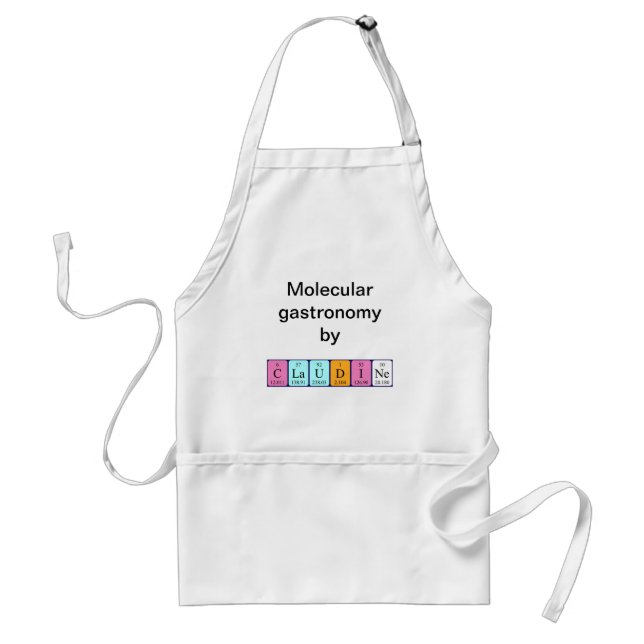 Claudine periodic table name apron (Front)