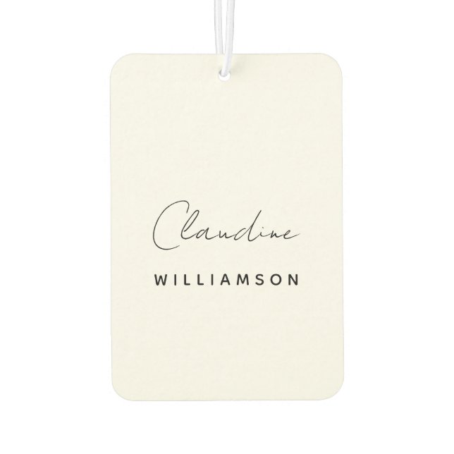 Claudine Williamson Car Air Freshener (Back)