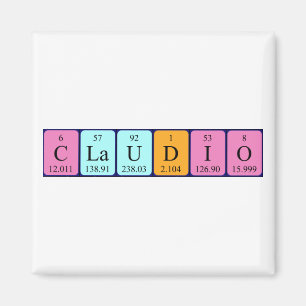 Claudio periodic table name magnet