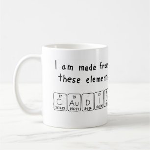 Claudio periodic table name mug