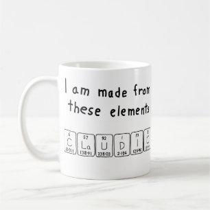 Claudio periodic table name mug