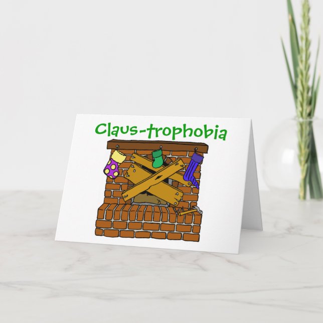Claus-trophobia Holiday Card (Front)