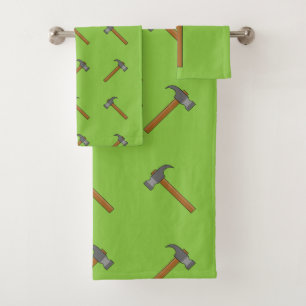 Claw Hammer Cartoon Bath Towel Set