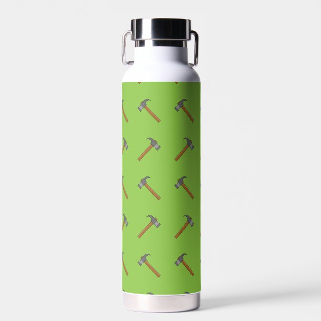 Claw Hammer Cartoon Water Bottle (Front)