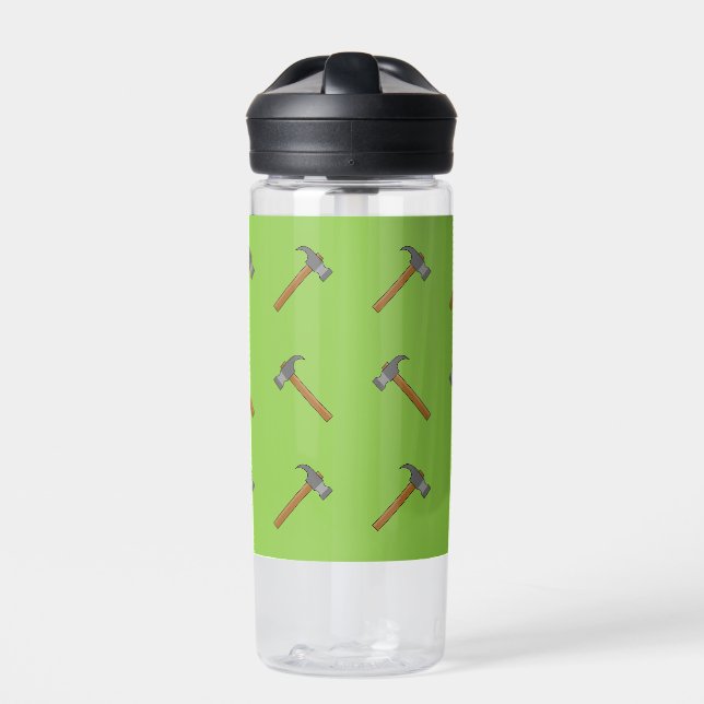 Claw Hammer Cartoon Water Bottle (Front)