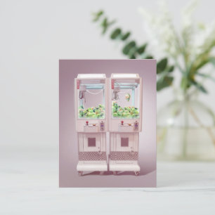 Claw Machine Announcement Postcard