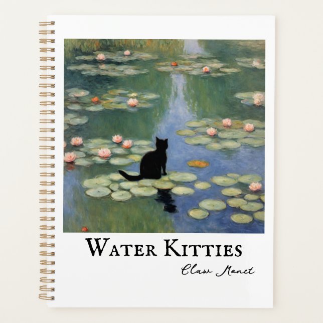 Claw Monet Water Lilies Cat Pond Planner (Front)